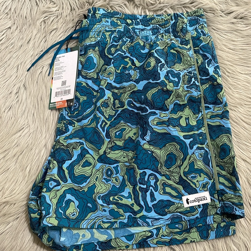 Cotopaxi Blue and Green Patterned Swim Shorts - Picture 3 of 5